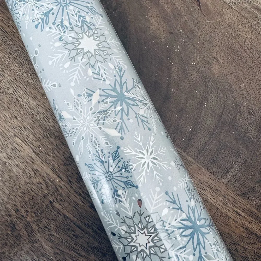 Rachel Zoe Snowflakes Heavyweight Jumbo Christmas Gift Wrap Wrapping Paper Roll